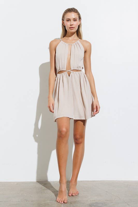 Taupe Mini Dress