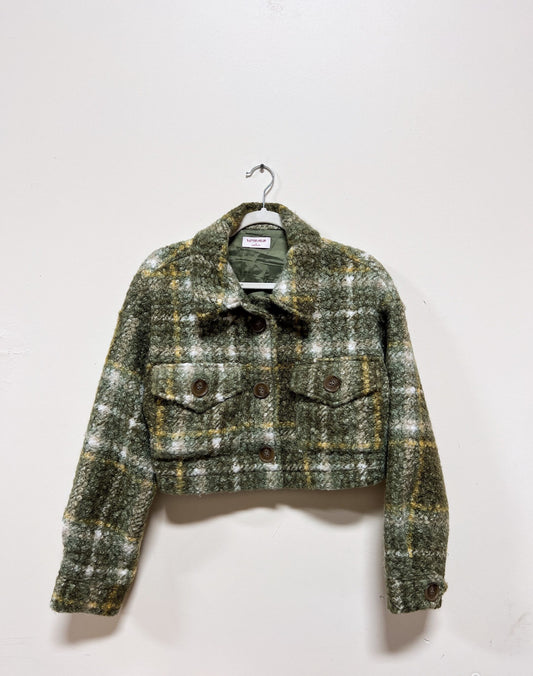 Plaid Crop Shacket