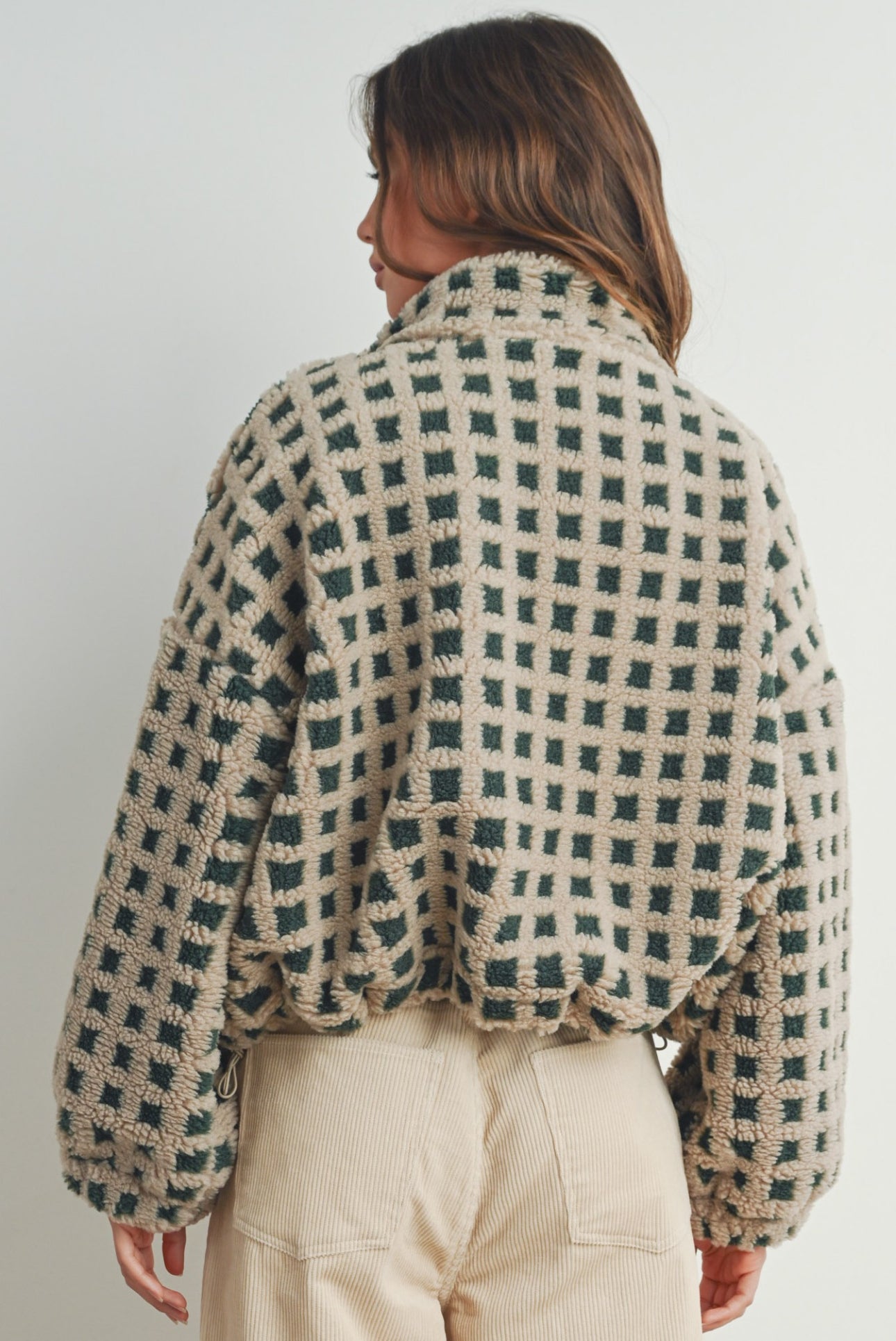 Olive/Taupe Sherpa Jacket