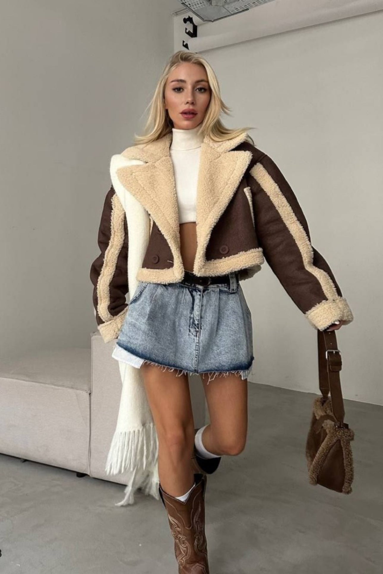 Brown Sherpa Jacket