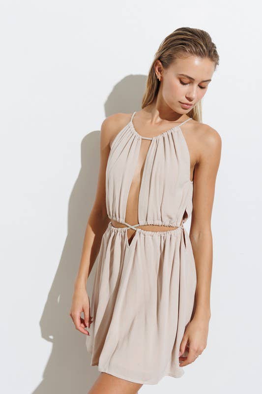 Taupe Mini Dress